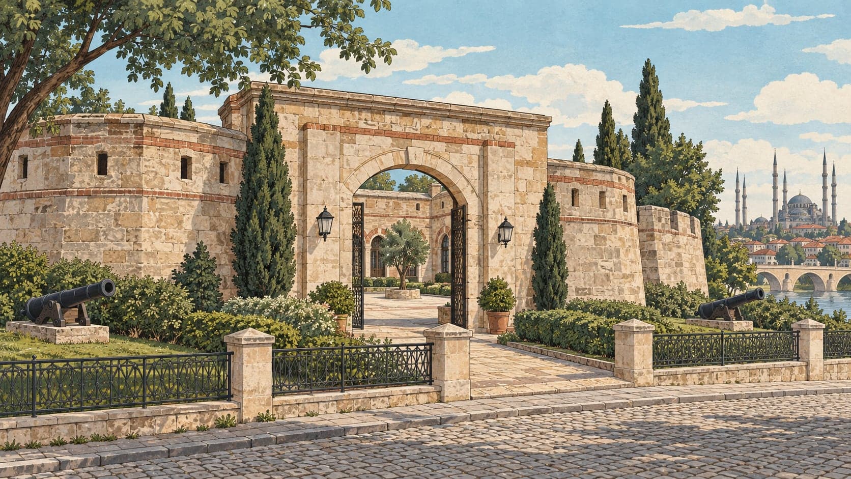 Illustration of Hıdırlık Tabya Balkan History Museum, Edirne