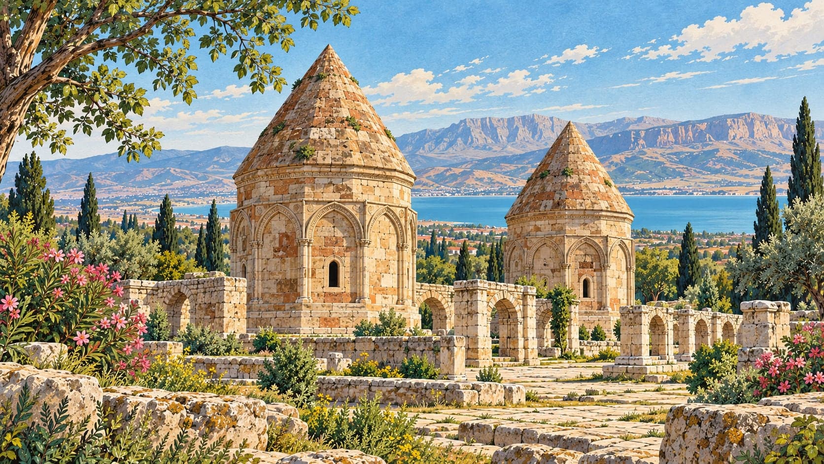 İkiz Tomb Towers çizimi, Van