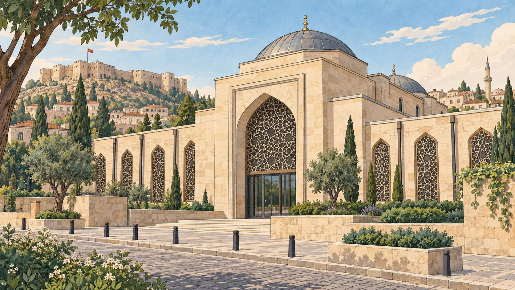 Illustration of Islamic Science History Museum, Gaziantep