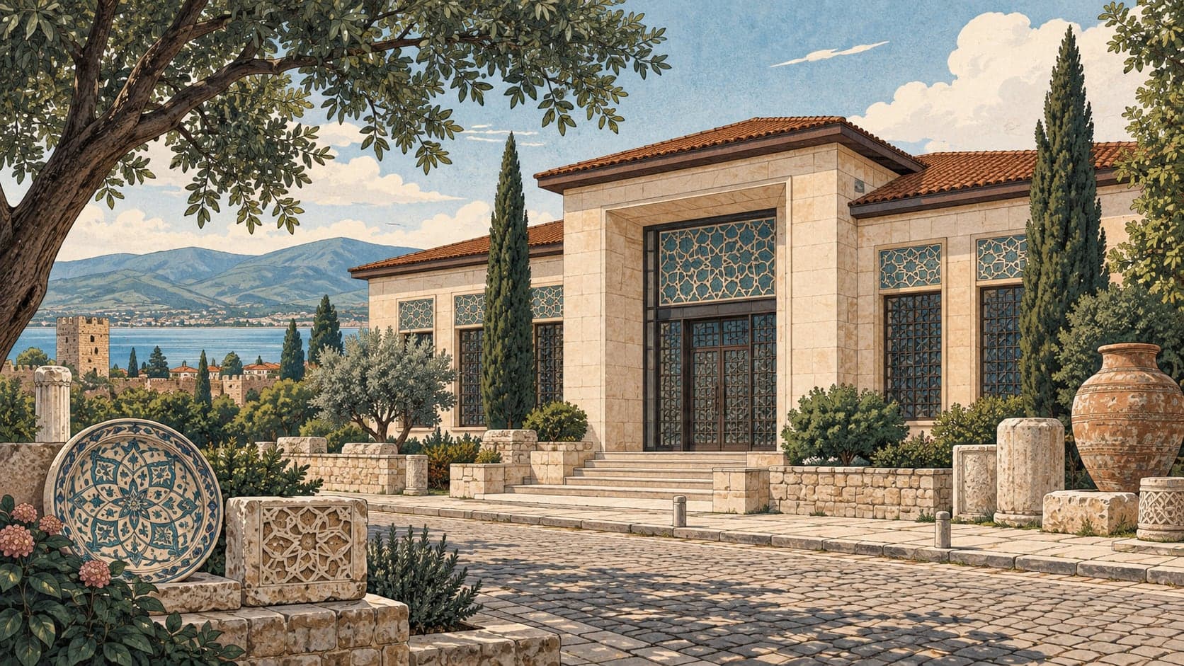 Illustration of İznik Museum, Bursa