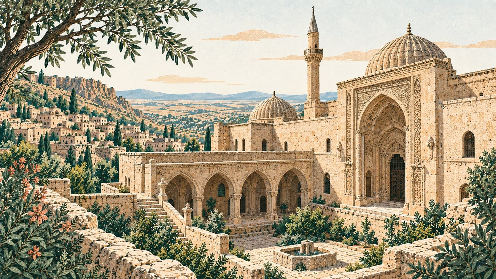 Illustration of Kasımiye Medresesi, Mardin