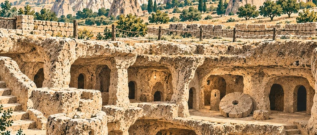 Illustration of Kaymaklı Yeraltı Şehri, Nevşehir