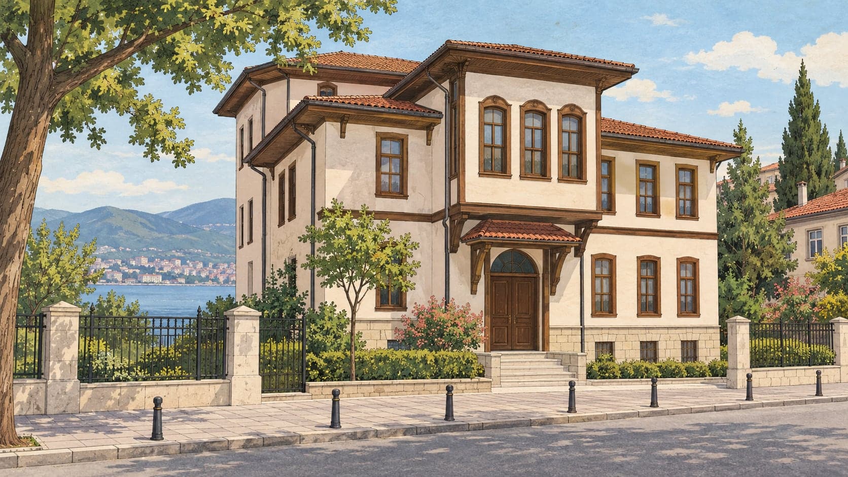 Illustration of Kemaliye Village Mosque, Bursa