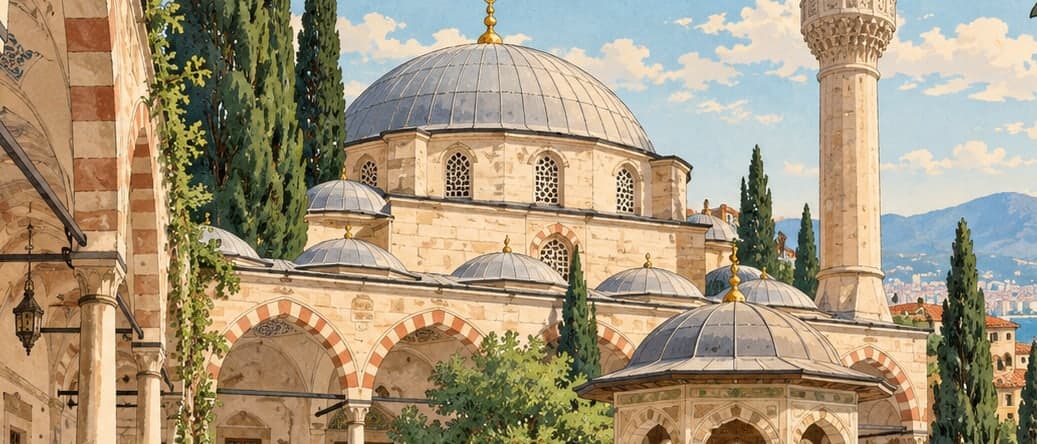 Illustration of Kestanepazarı Mosque, İzmir