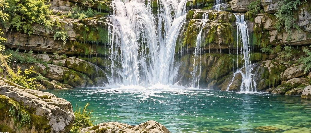 Illustration of Köroğlu Waterfall, Bolu