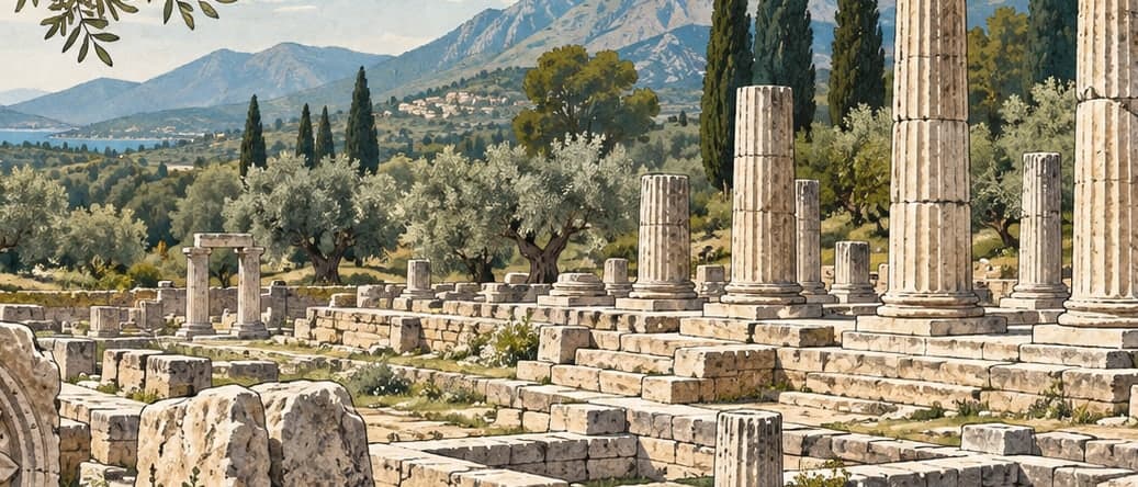 Illustration of Lagina Archaeological Site, Muğla