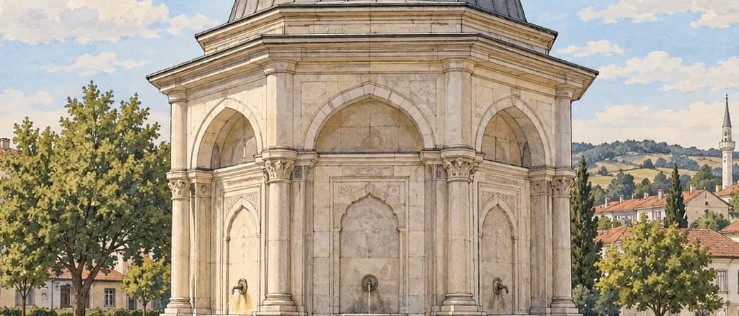 Illustration of Lüleburgaz Victory Fountain, Kırklareli