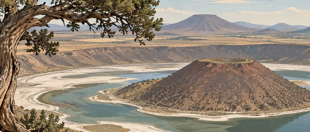 Illustration of Meke Lake Natural Monument, Konya