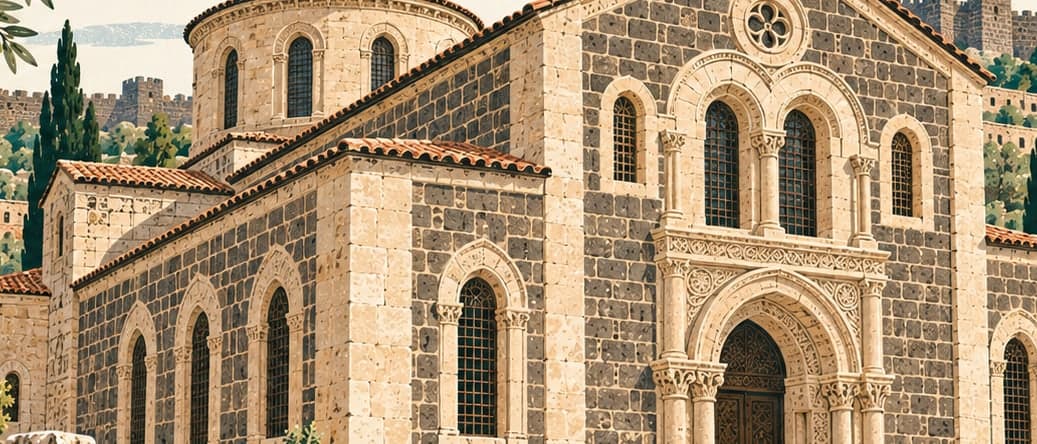 Illustration of Meryem Ana Church, Diyarbakır