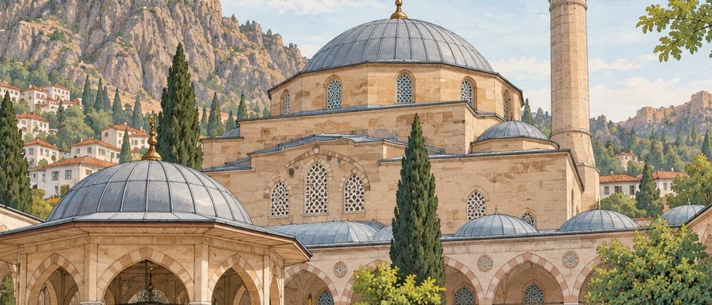 Illustration of Mevlevi (Tomb) Mosque, Afyonkarahisar