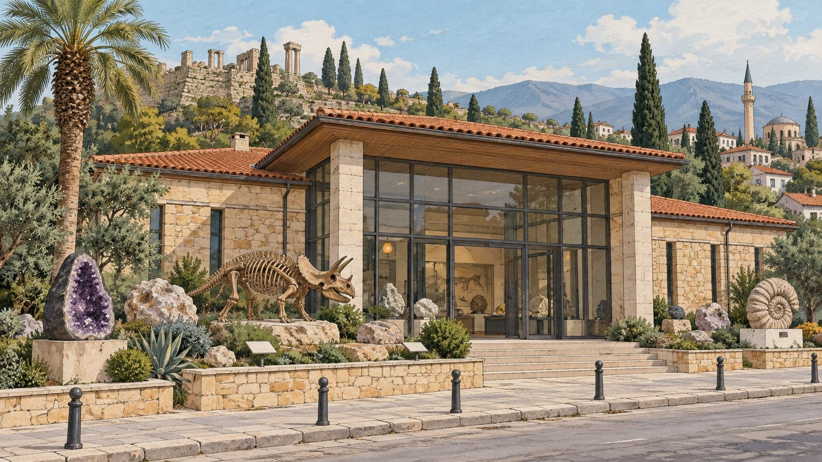 Illustration of Mineral and Fossil Museum, Aydın