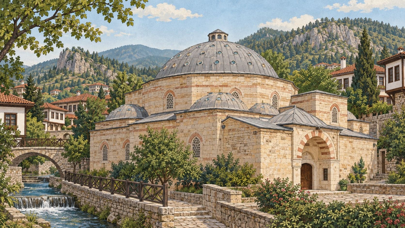 Illustration of Mudurnu Yıldırım Bayezid Bath, Bolu