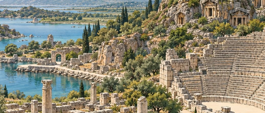 Illustration of Myra Archaeological Site, Antalya