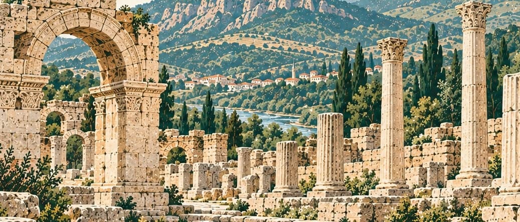 Illustration of Prusias ad Hypium Ancient City, Düzce