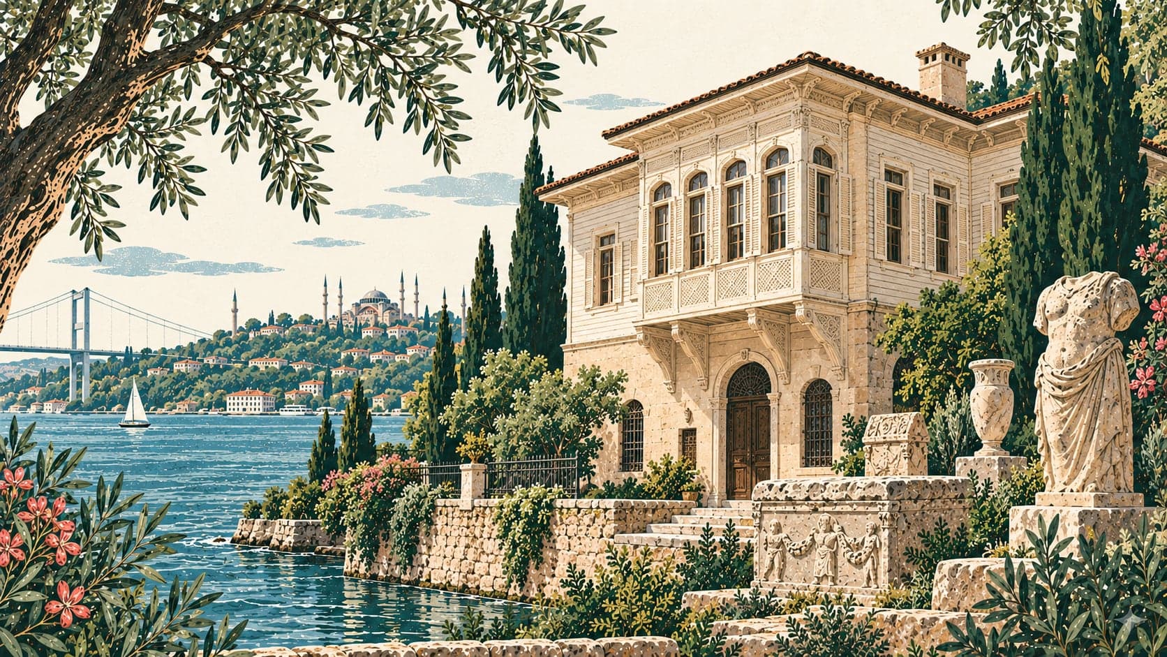 Illustration of Sadberk Hanım Museum, İstanbul
