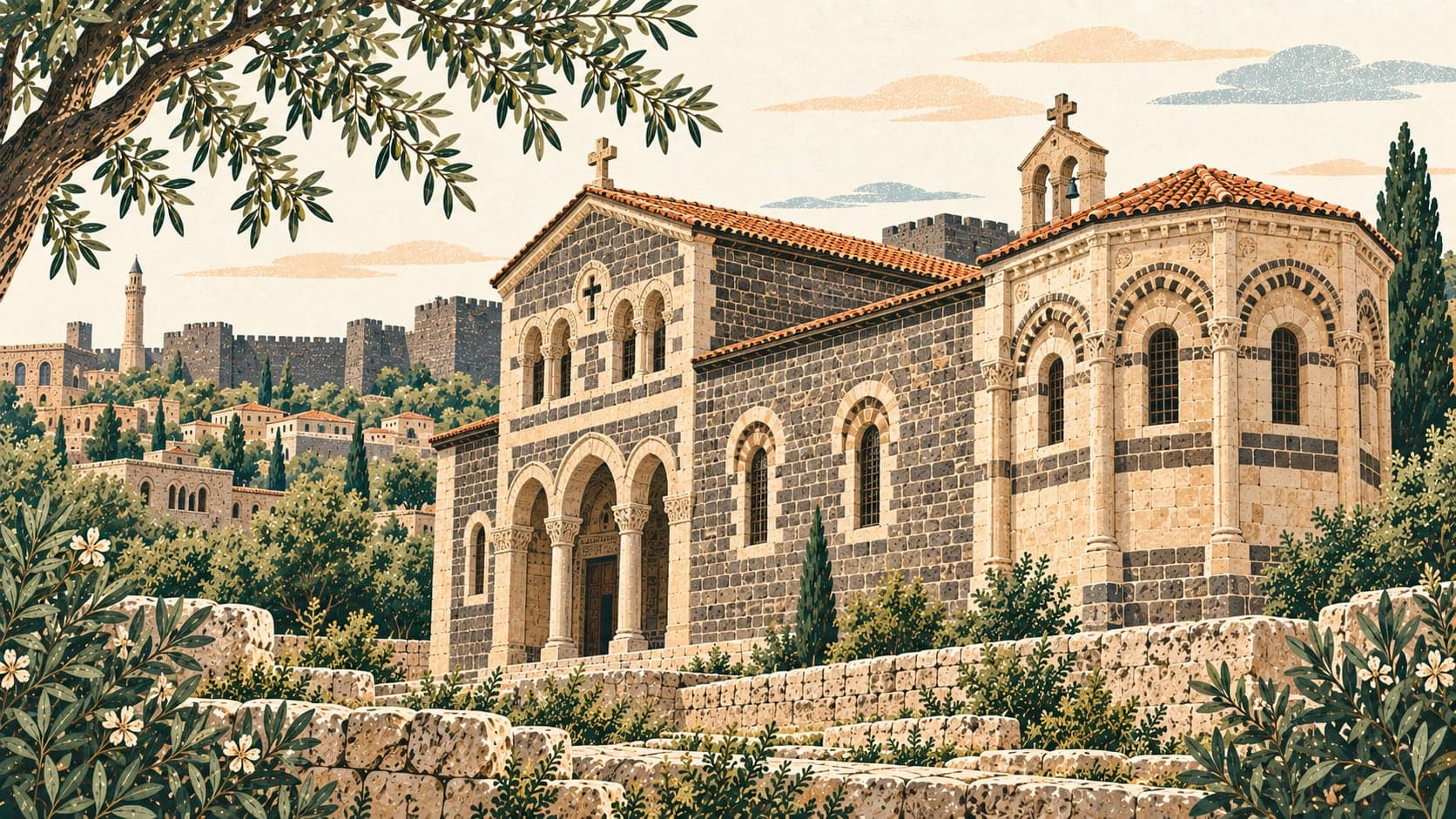 Illustration of Saint George Church, Diyarbakır
