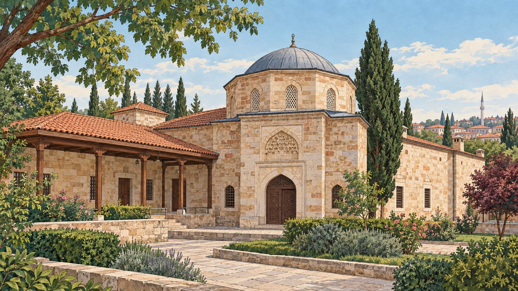 Şeyh Şehabeddin Sühreverdi Zawiya (salı Dervish Lodge) çizimi, Eskişehir