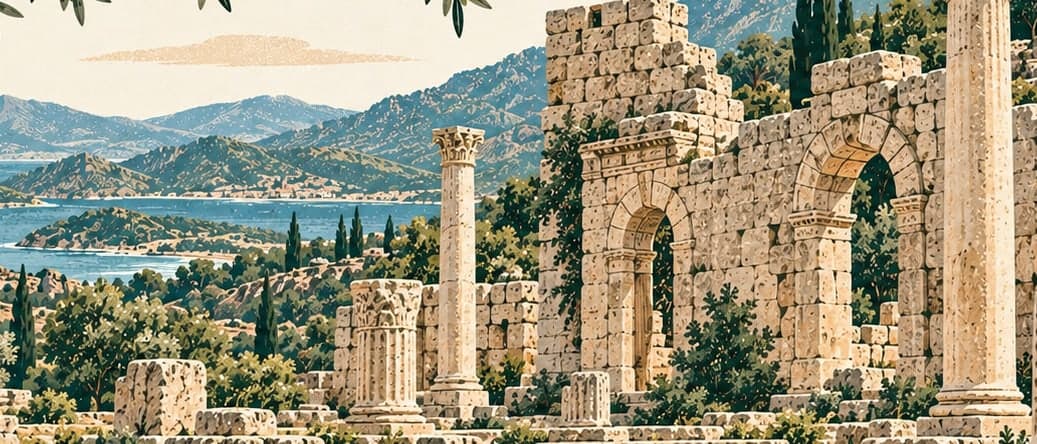 Illustration of Sidyma Ancient City, Muğla