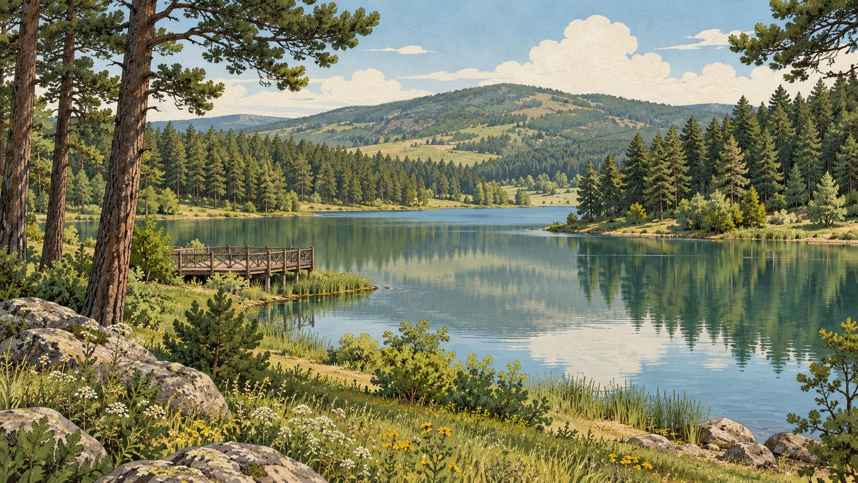 Illustration of Sorgun Pond Nature Park, Ankara