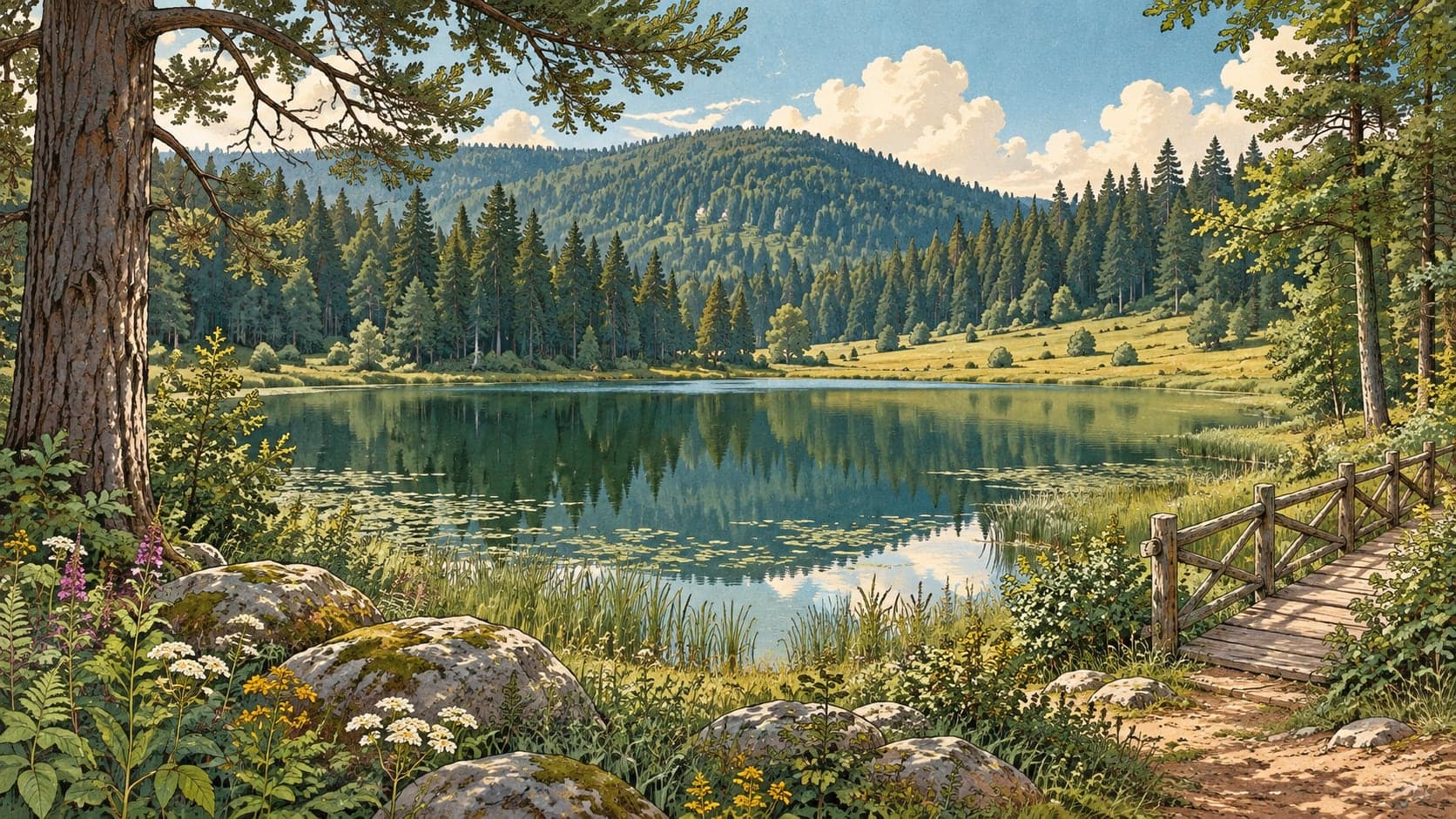 Illustration of Sülüklügöl Nature Park, Bolu