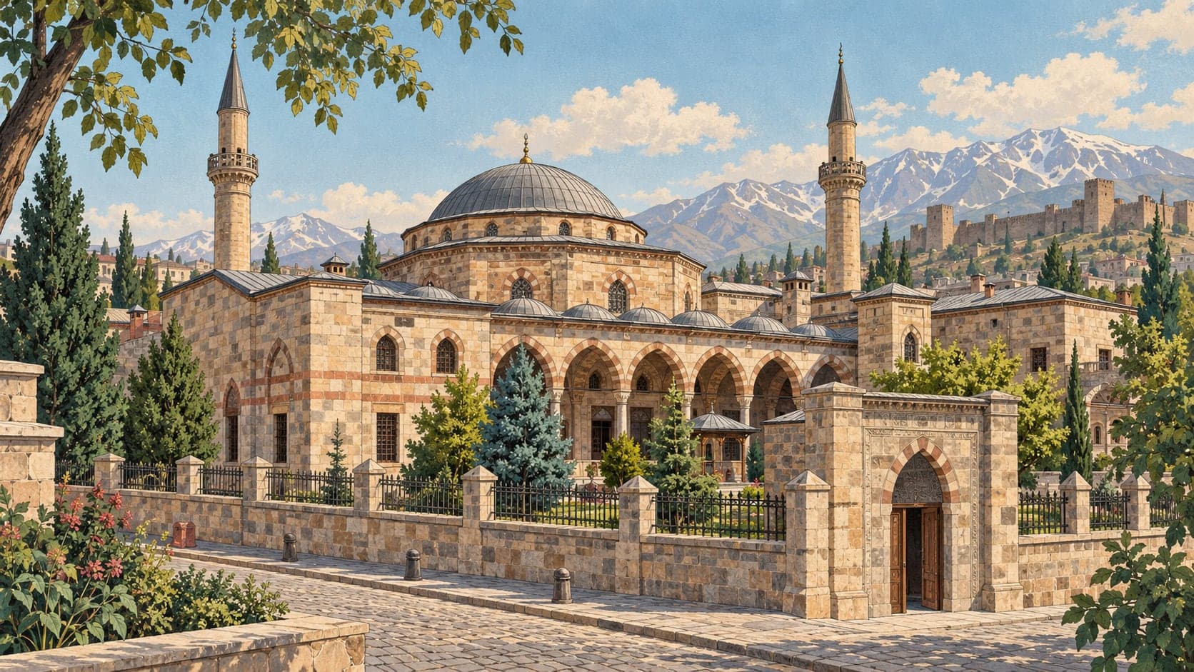 Illustration of Türk-İslam Works and Ethnography Museum, Erzurum