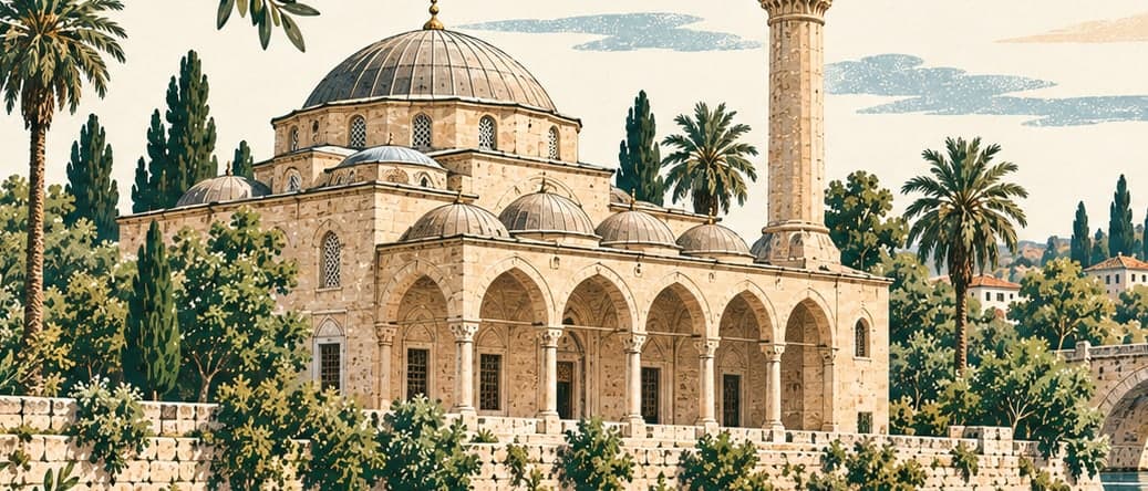 Illustration of Yağ Mosque, Adana