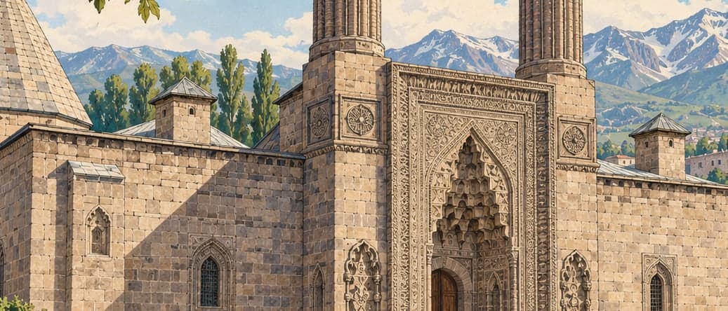 Illustration of Yakutiye Madrasa Turkish Islamic Works and Ethnography Museum, Erzurum