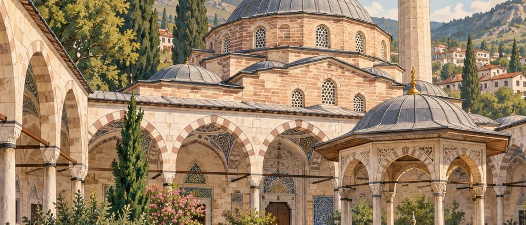 Illustration of Yıldırım Mosque and Complex, Balıkesir