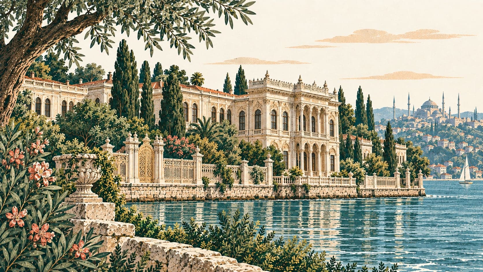 Illustration of Yıldız Sarayı, İstanbul