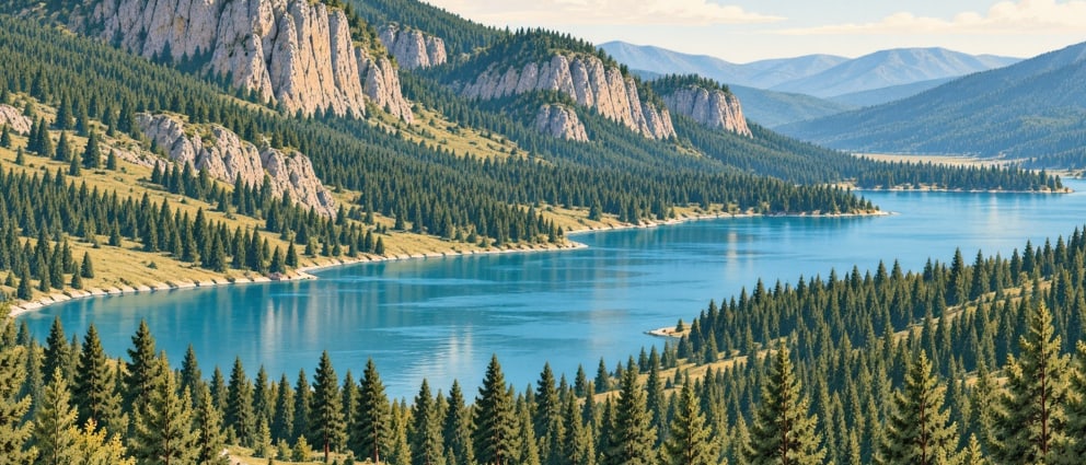 Abant Lake çizimi, Bolu