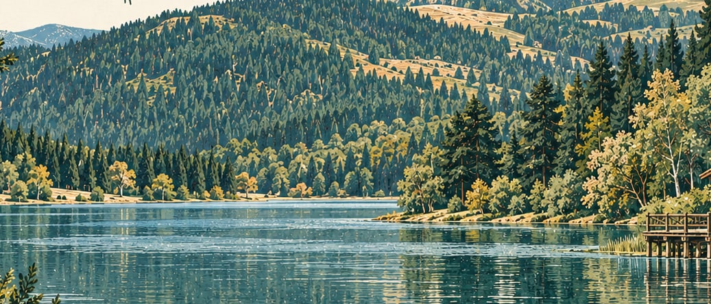 Abant Gölü Milli Parkı çizimi, Bolu