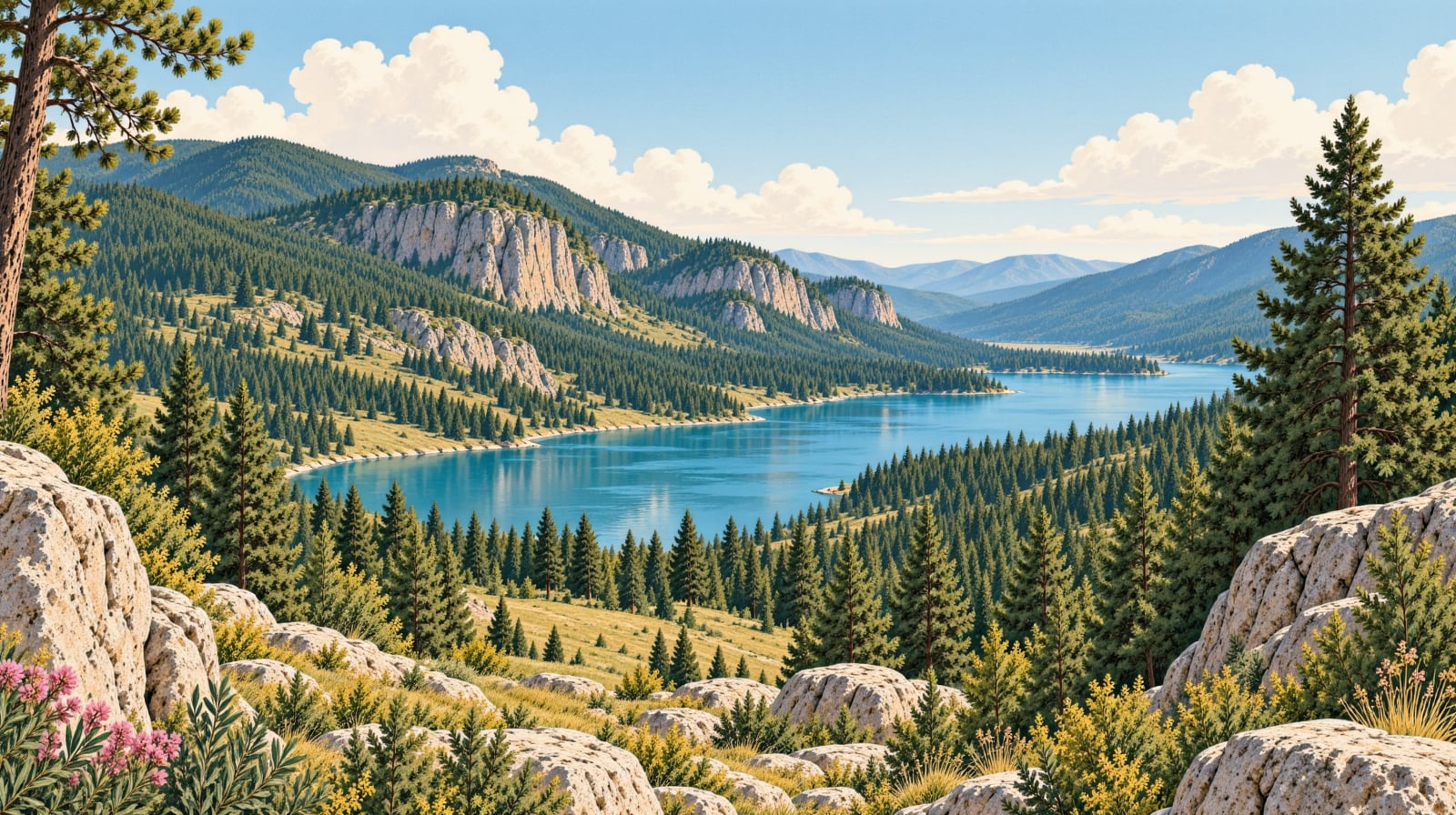 Abant Lake çizimi, Bolu