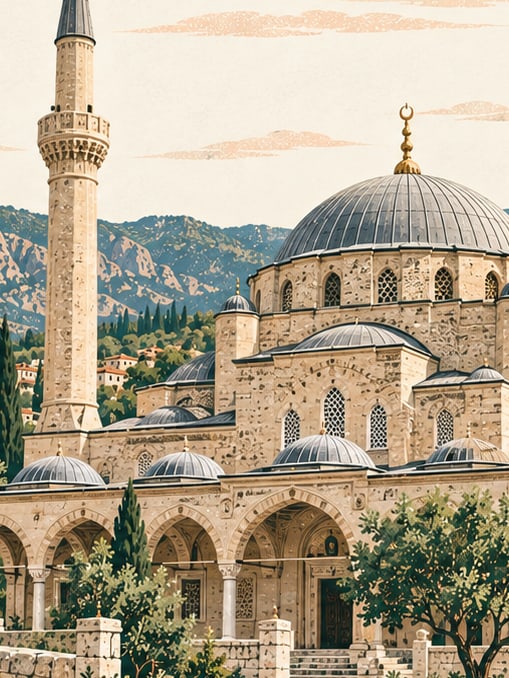 Ilustración: Mezquita de Abdulhamithan, Kahramanmaraş