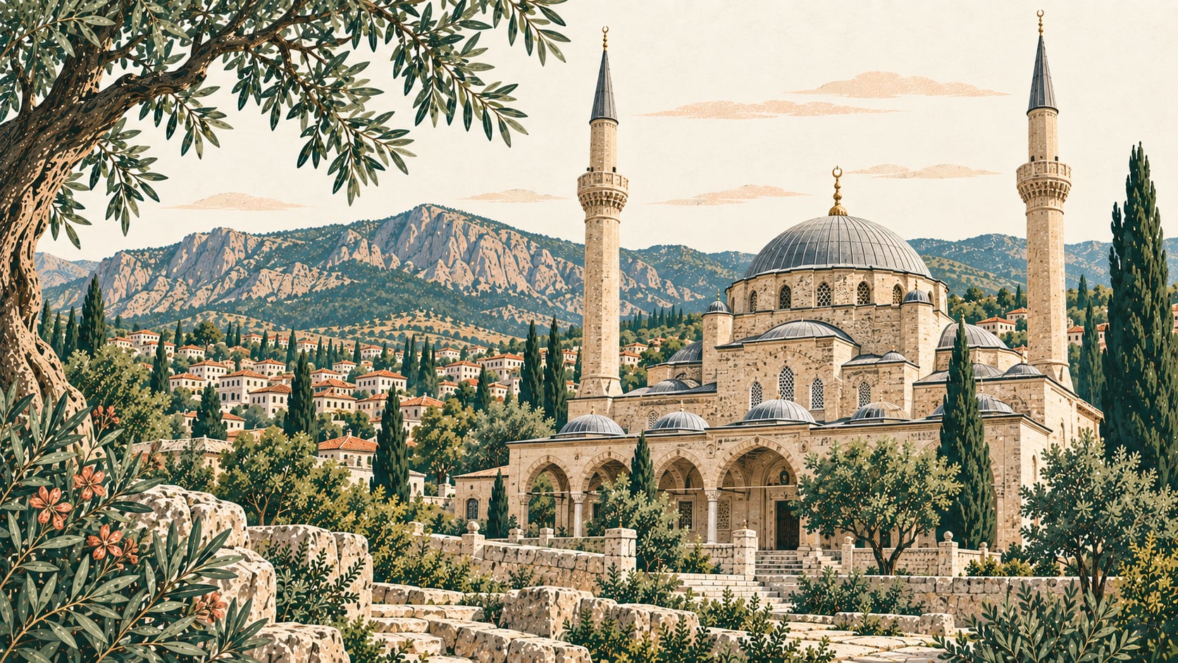 Abdulhamithan Mosque çizimi, Kahramanmaraş