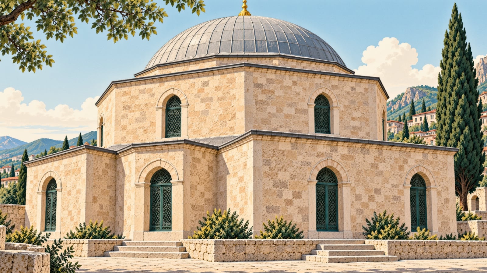 Abdülvehhab Gazi Hazretleri Türbesi çizimi, Bayburt