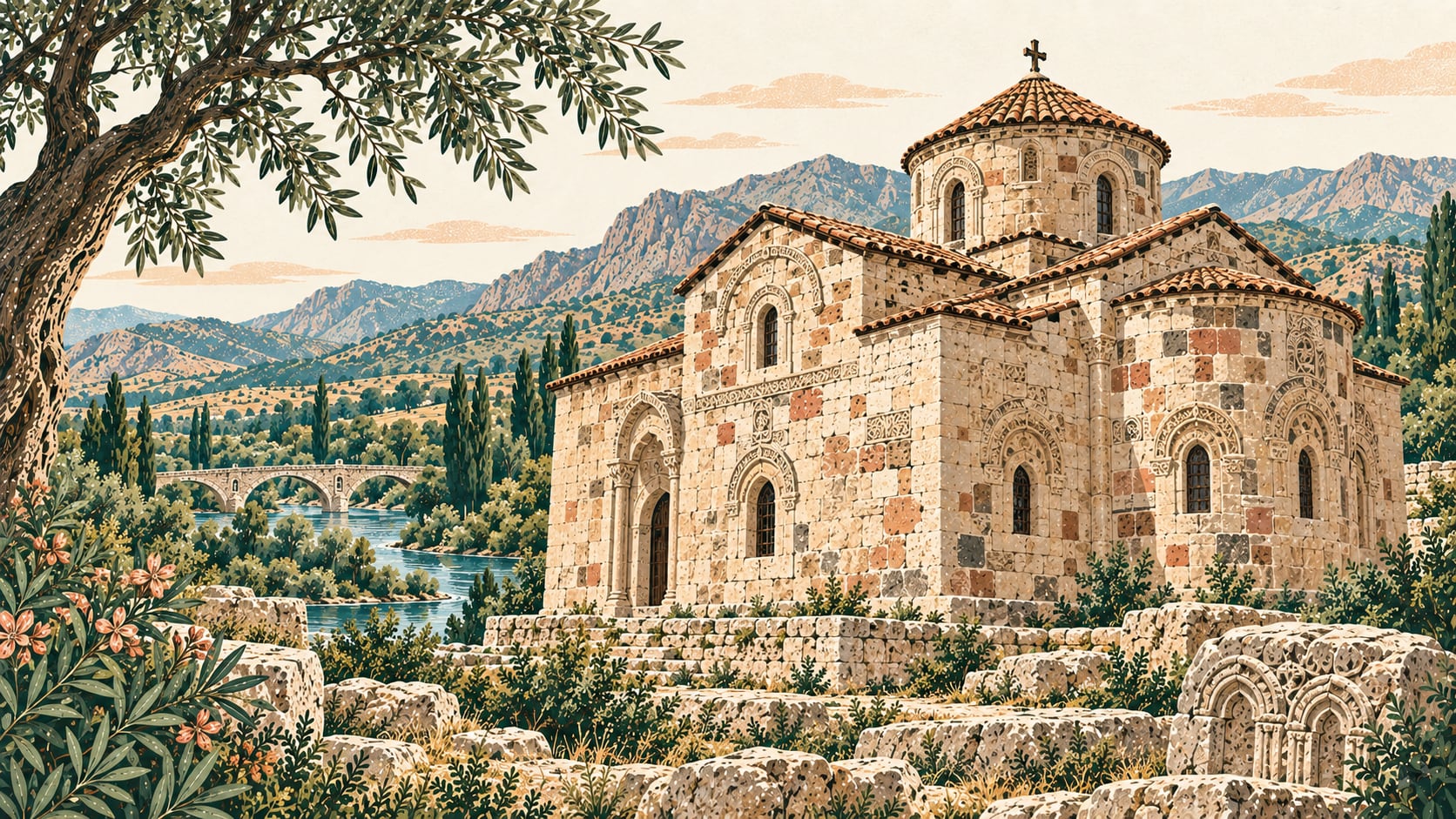 Abrenk Church çizimi, Erzincan
