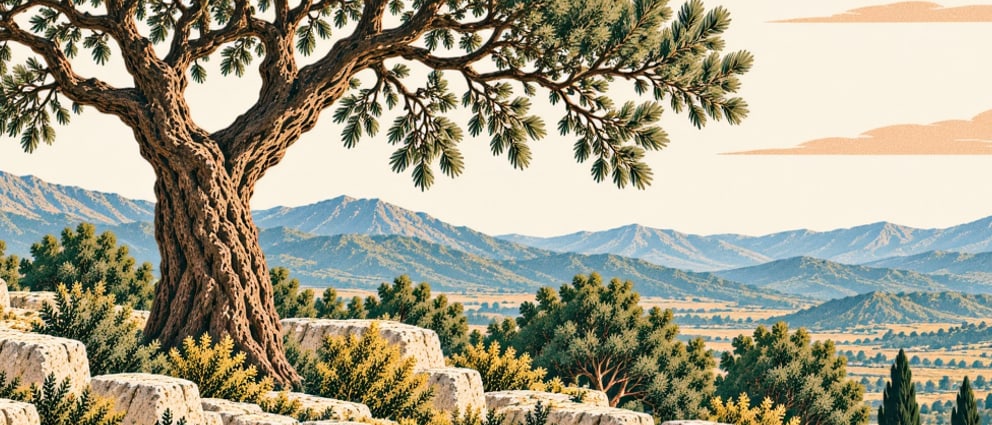 Acıkise Juniper Tree Natural Monument çizimi, Adana