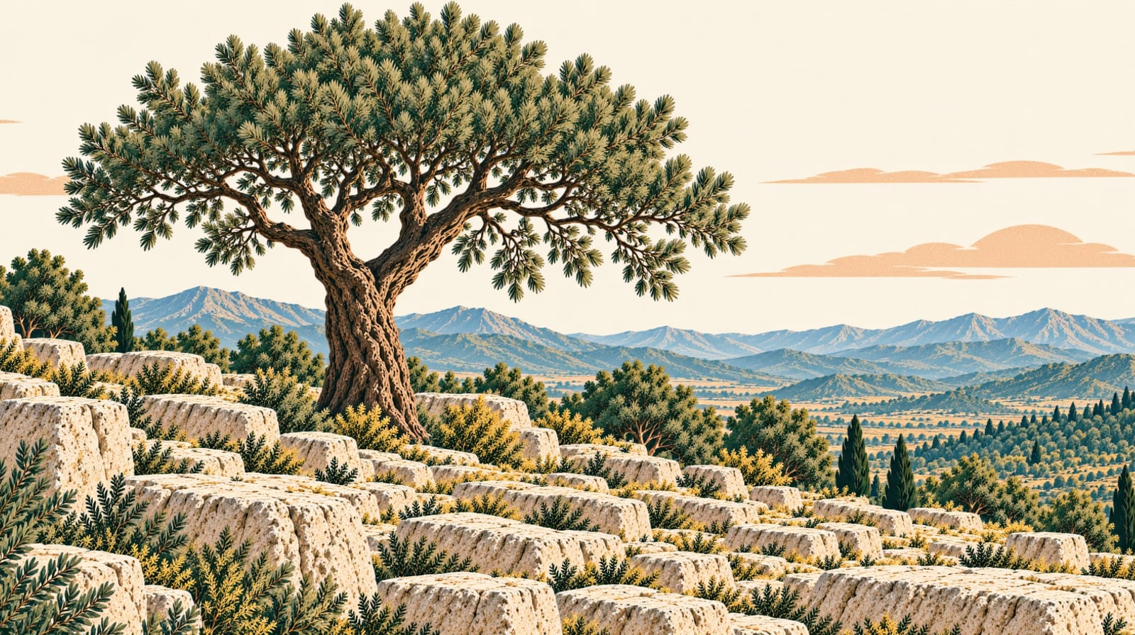 Acıkise Juniper Tree Natural Monument çizimi, Adana