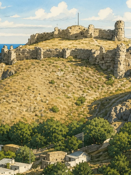 Ilustración: Castillo costero de Adilcevaz, Bitlis
