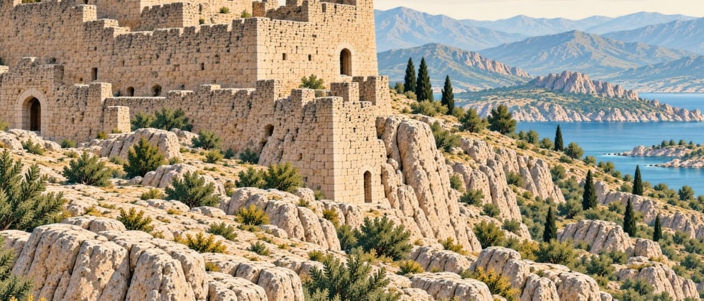 Adilcevaz Coastal Castle çizimi, Bitlis