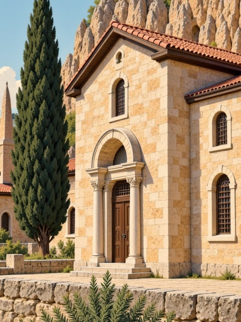Ilustración: Monasterio de San Jorge de la isla de Adır (Lim), Van