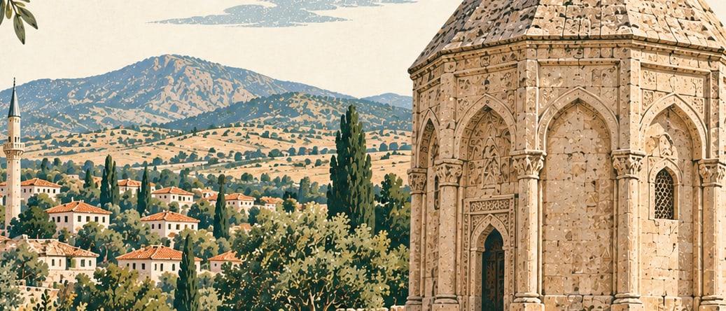 Aflak Baba Tomb Tower çizimi, Kırşehir