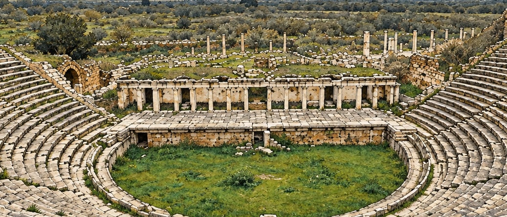 Aphrodisias Archaeological Site çizimi, Aydın
