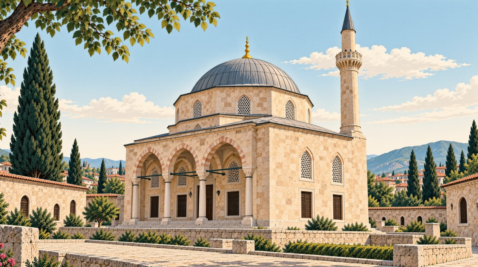 Ağa Mosque çizimi, Elazığ