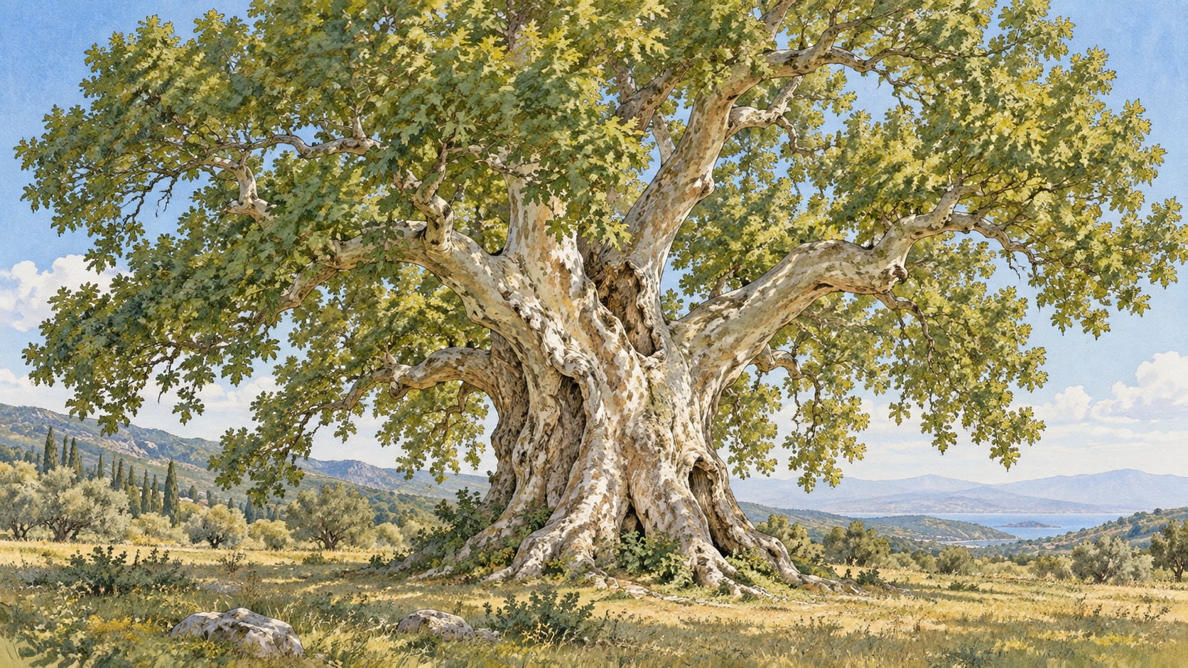 Ağılı Juniper Natural Monument çizimi, Konya