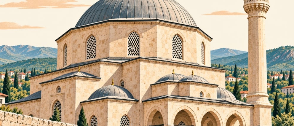 Ahi Elvan Mosque çizimi, Ankara