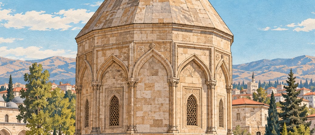 Ahi Emir Ahmed Tomb Tower çizimi, Sivas