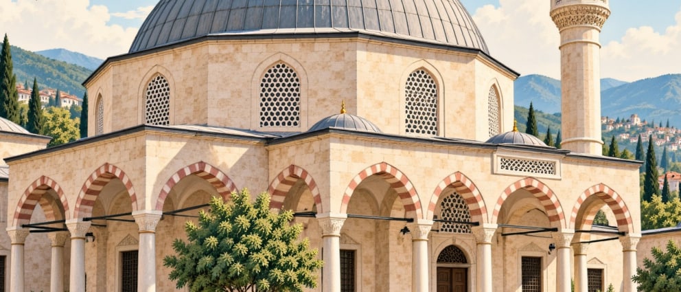 Ahi Evren Dede Mosque çizimi, Trabzon