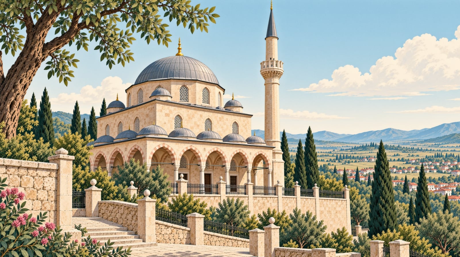 Ahi Musa Masjid and Tomb çizimi, Elazığ