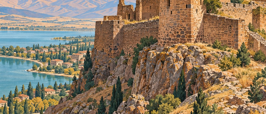 Ahlat Coastal Castle çizimi, Bitlis